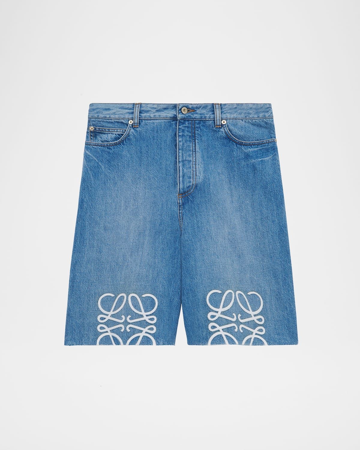 Men & apos;s Maxi-Anagram Washed Denim Shorts