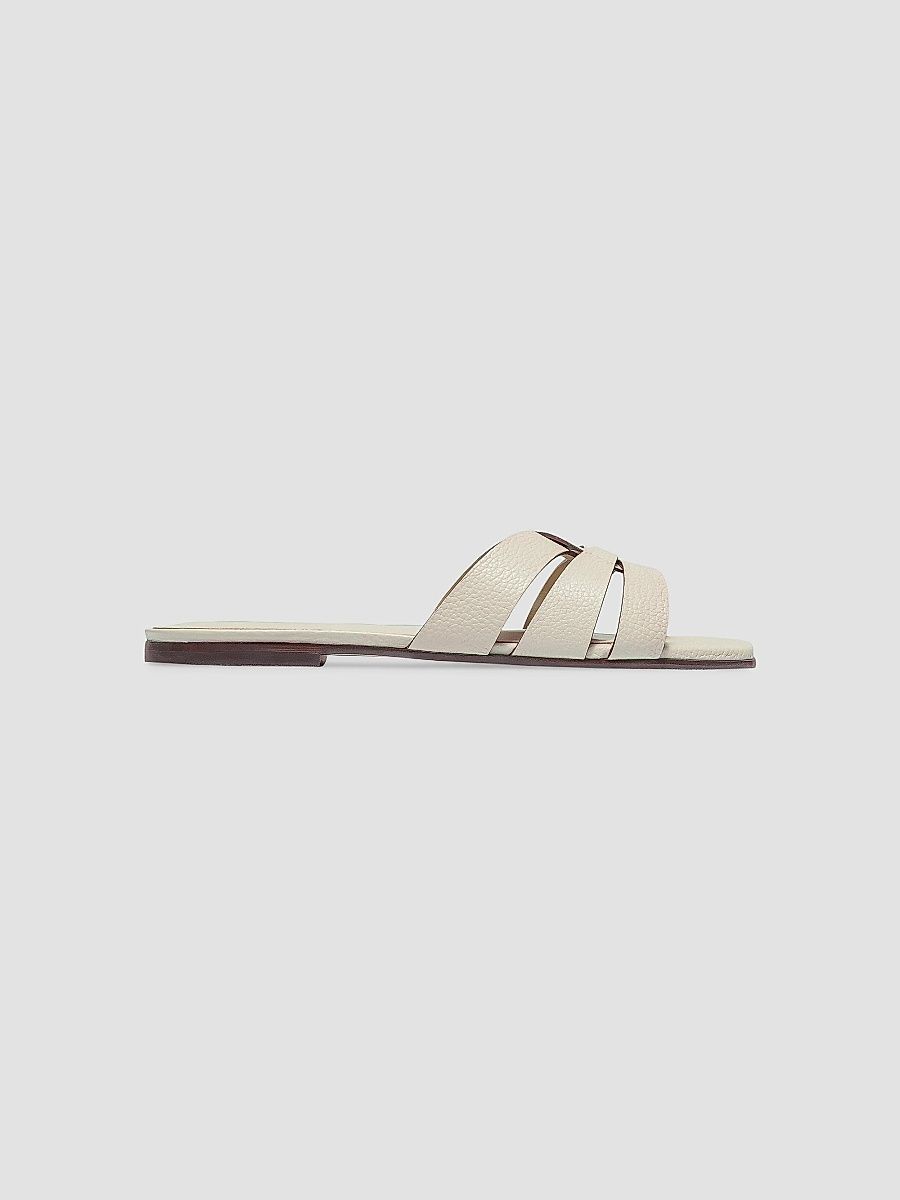 Bernardo Women's Oxford Slip-On Sandals - Eggshell - Size 8.5