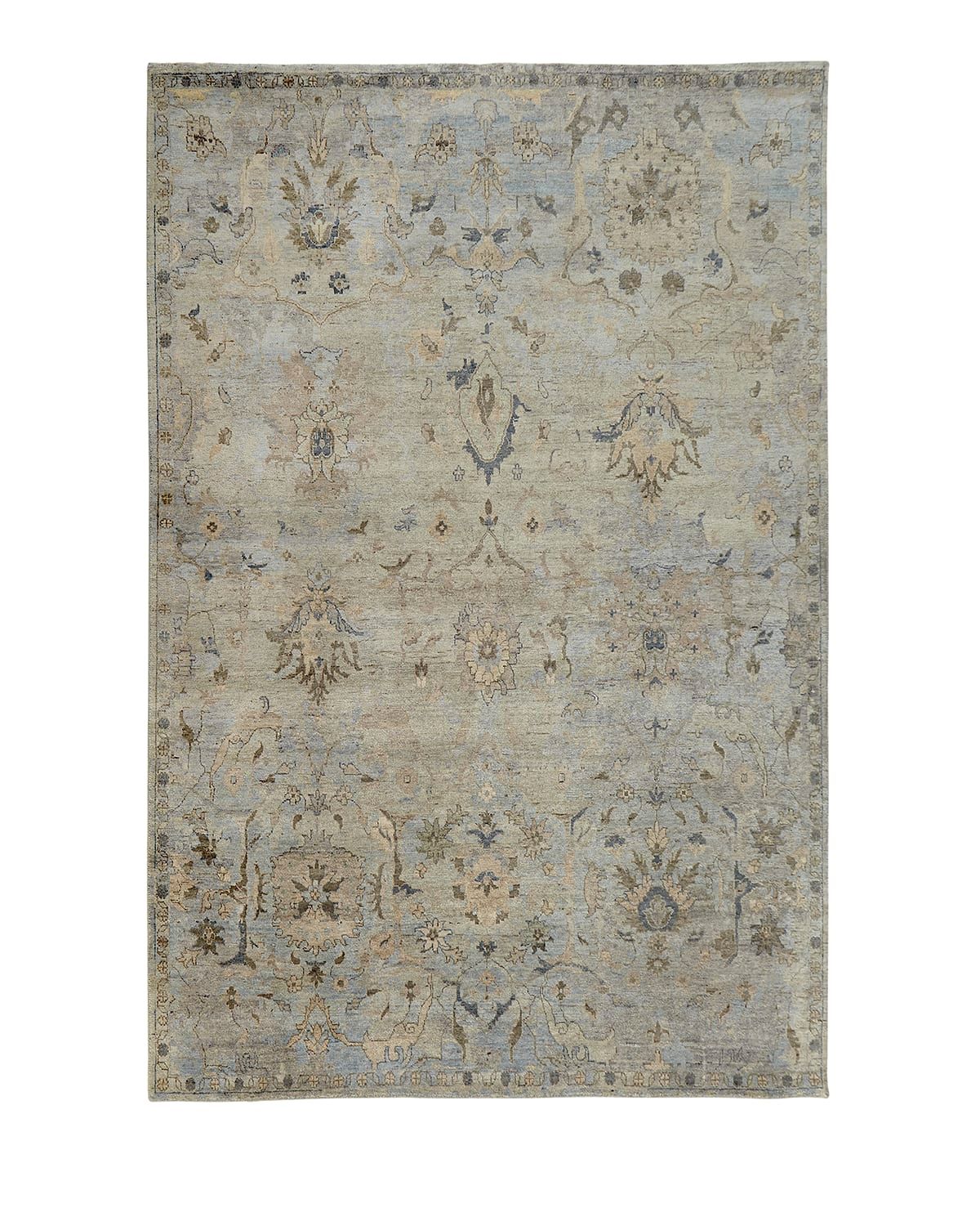 Cyan Sky Hand-Knotted Rug