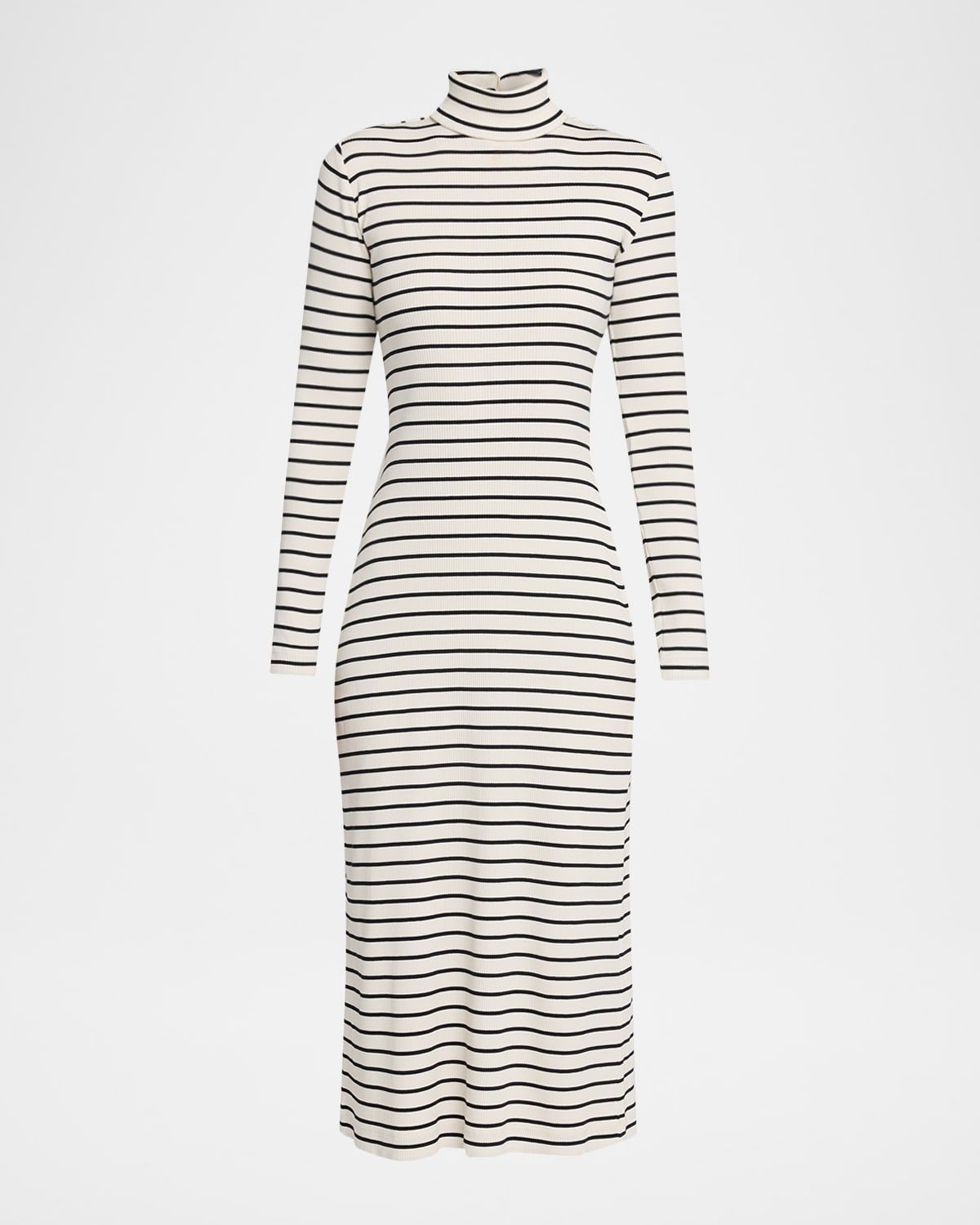 Frances Stripe Turtleneck Midi Dress