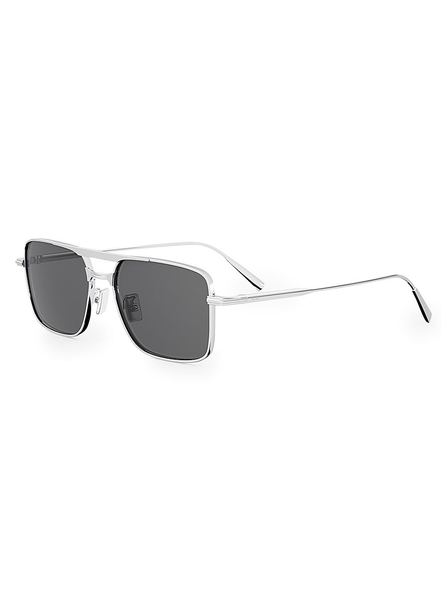 Men's DiorBlackSuit S17U 56MM Sunglasses - Shiny Palladium