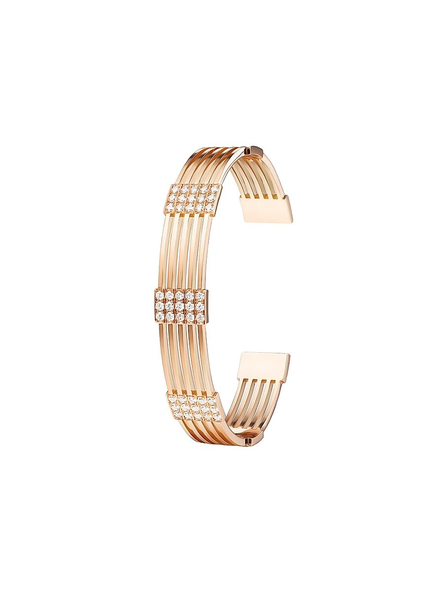 Women's Izzy 18K Rose Gold & 2.96 TCW Diamond Cuff - Pink Gold
