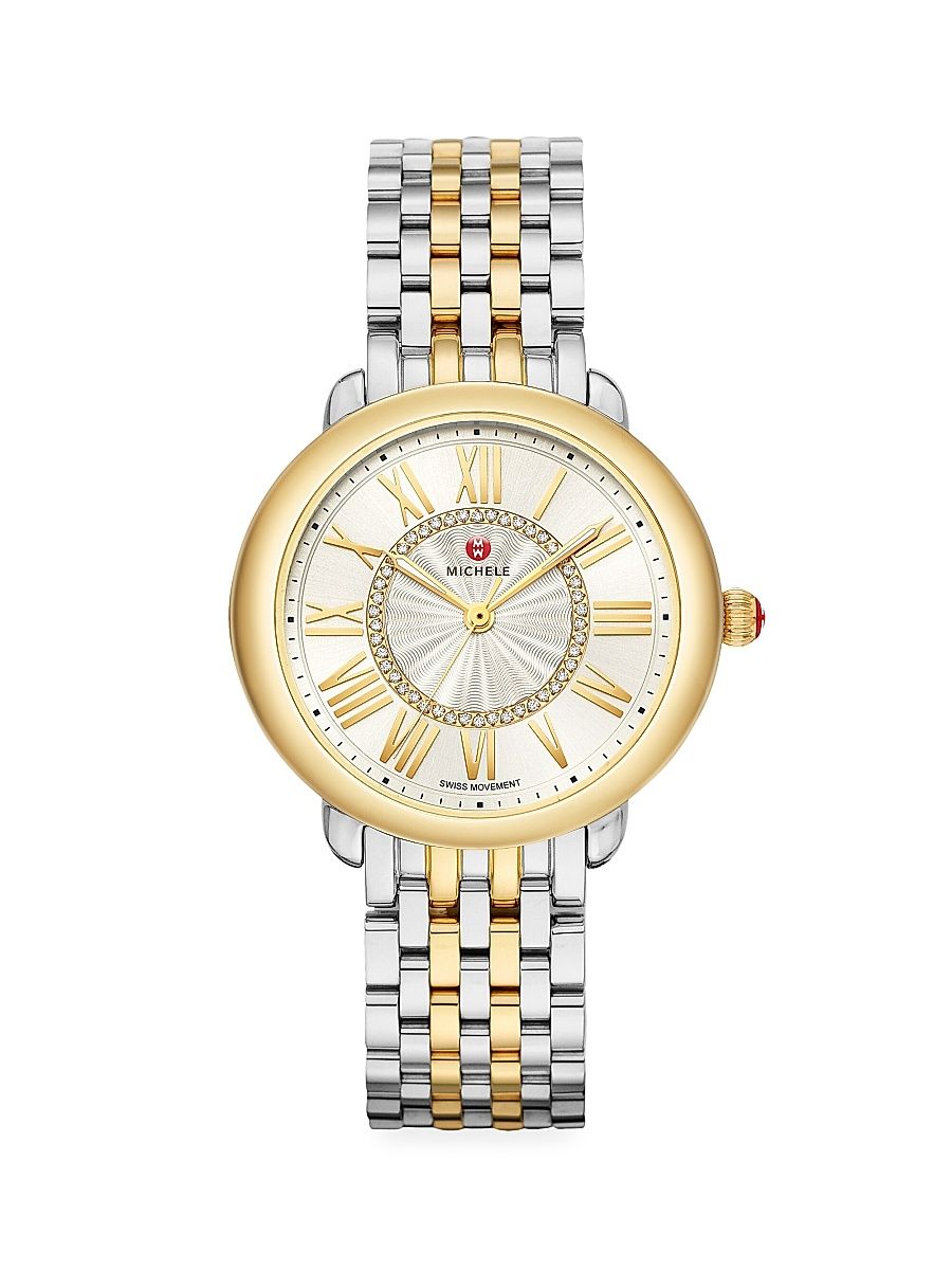 Women's Serein Mid Two-Tone Diamond Bracelet Watch - Stainless Steel