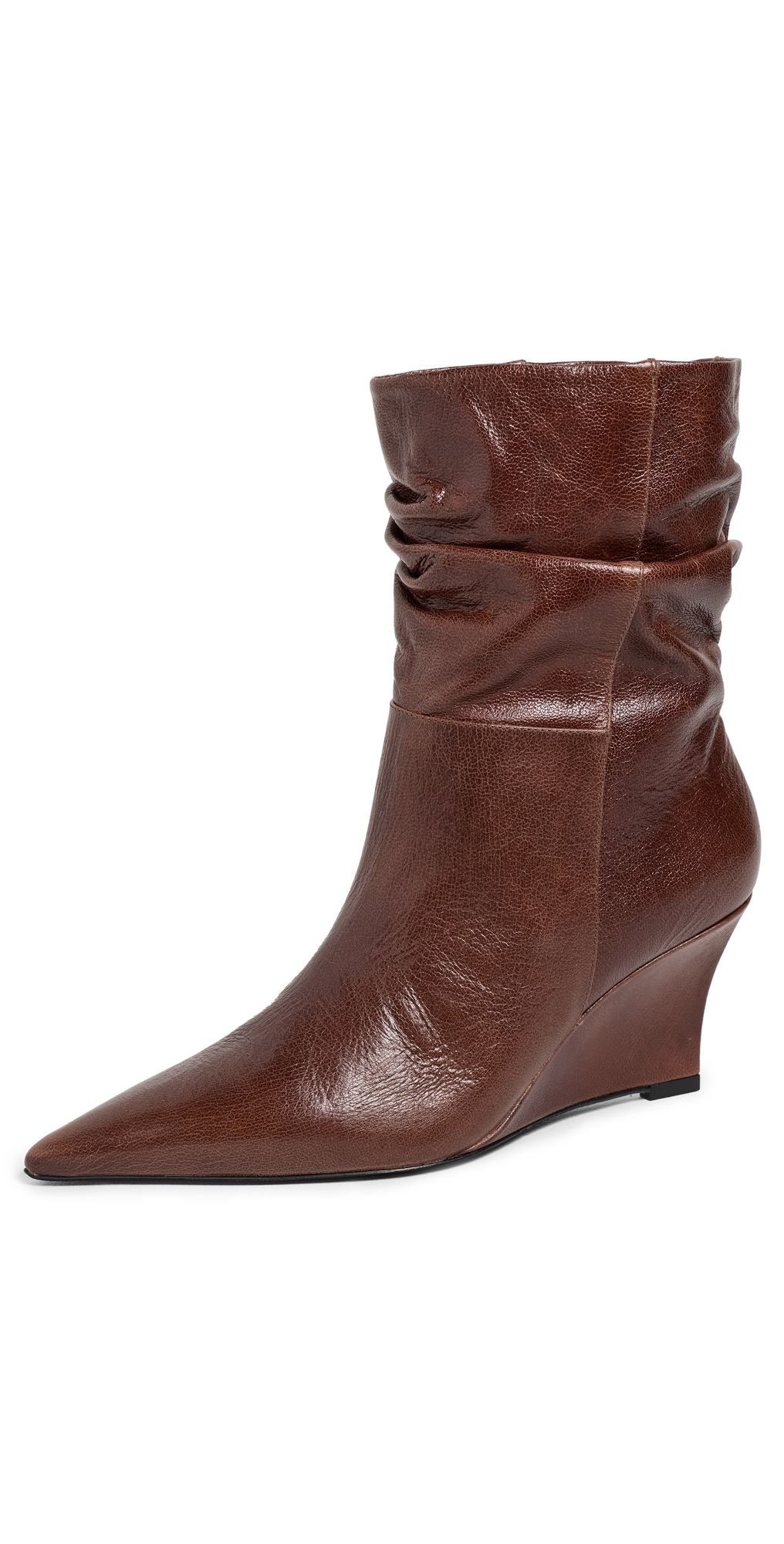 Black Suede Studio Nora 70 Boots Cinnamon Vitello Leather 41
