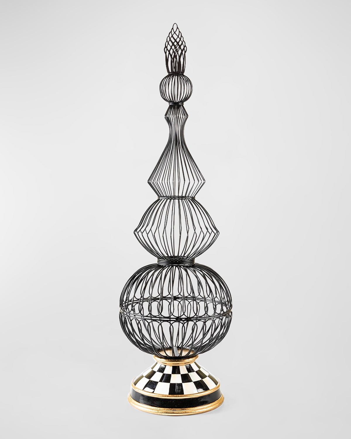 Large Courtly Check Wire Topiary