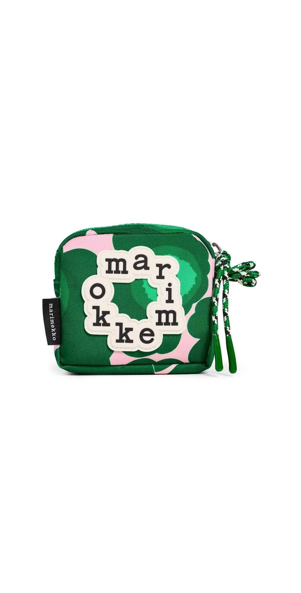 Marimekko Niekka Mini Unikko Pouch dark green, pink, green One Size