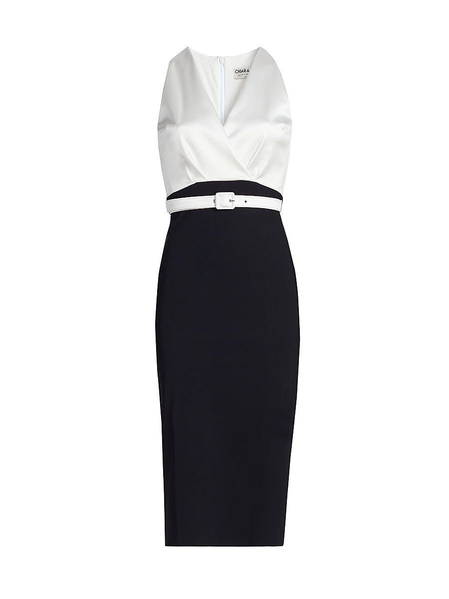 Women's Rona Two-Tone Cocktail Dress - Black White - Size 2