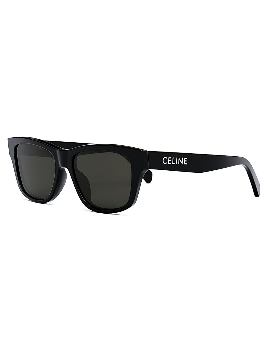 Men's Rectangular Wayfarer Sunglasses - Black