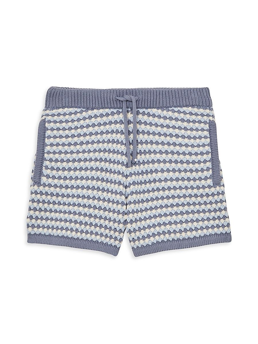 Little Boy's & Boy's Peter Crochet Knit Shorts - Blue Multi - Size 13