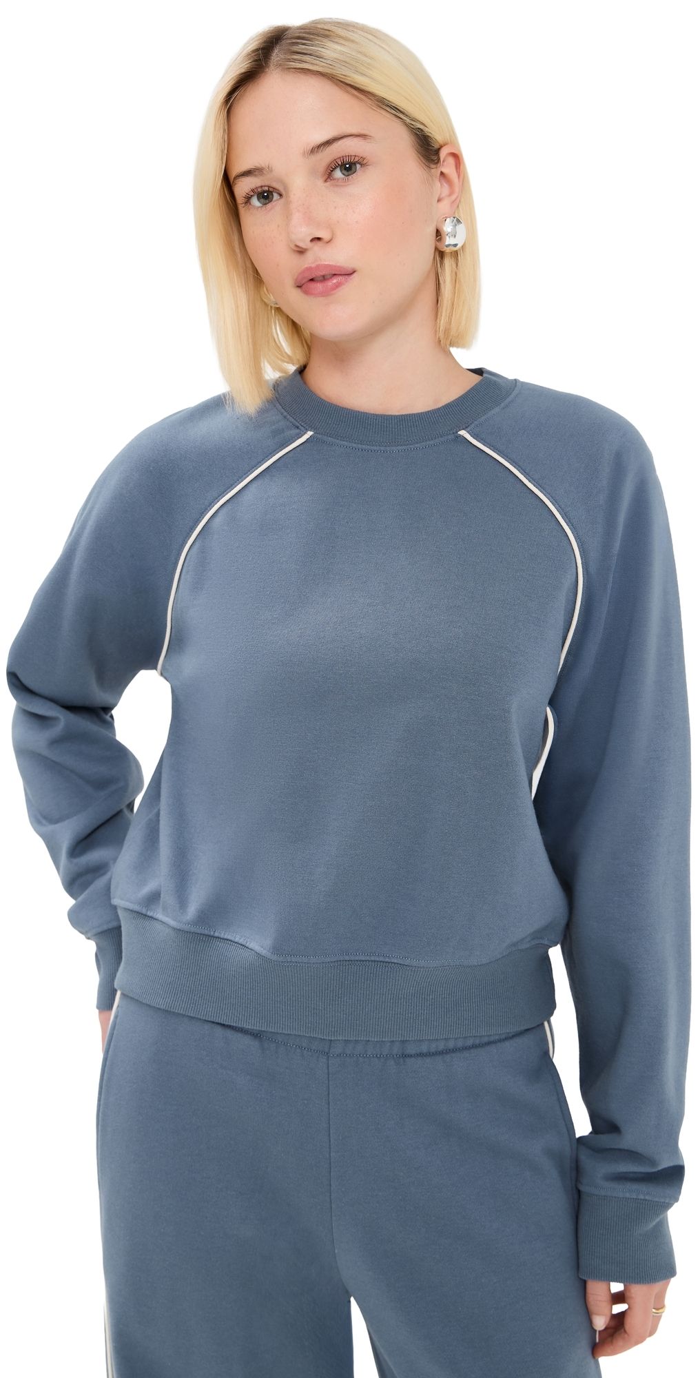 State & Lake Nola Sweatshirt Heather Grey/Burgundy XXL