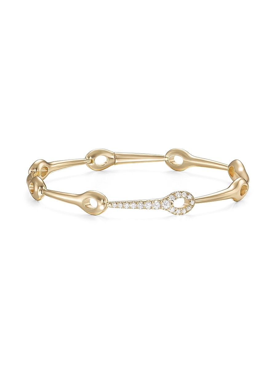 Women's Lola 18K Yellow Gold & 0.24 TCW Diamond Needle Linked Bracelet - Yellow Gold