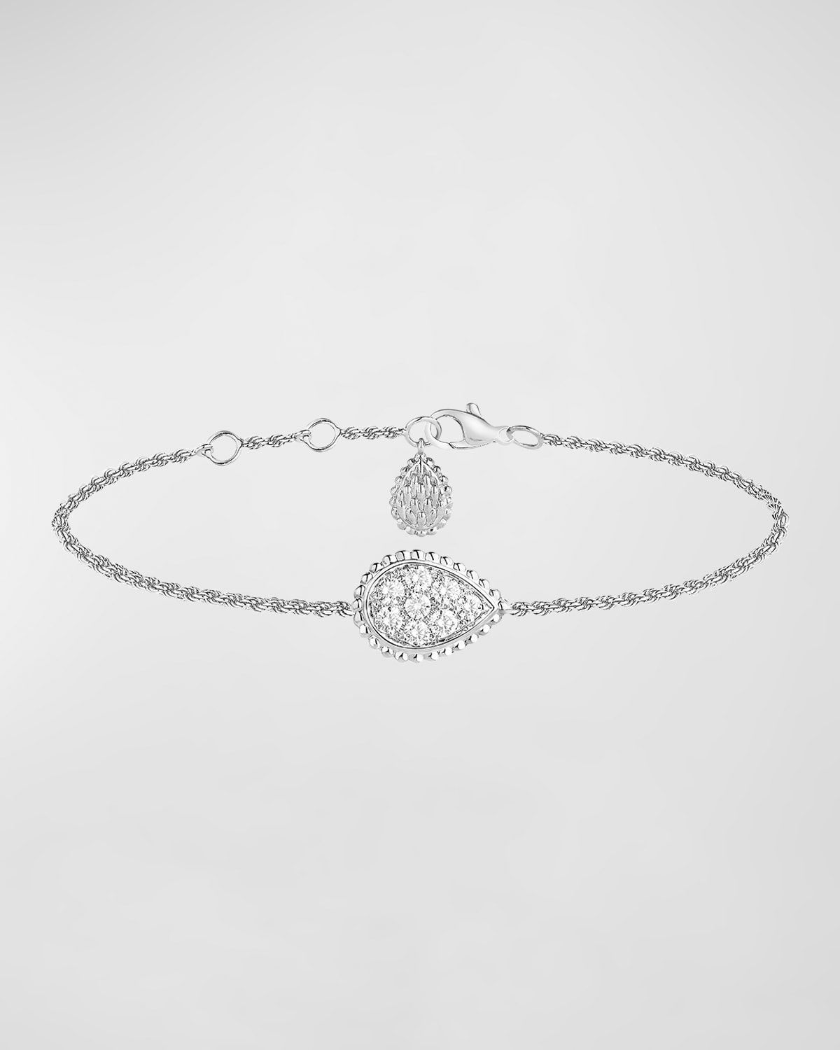 Quatre 18K White Gold Clou de Paris Bracelet