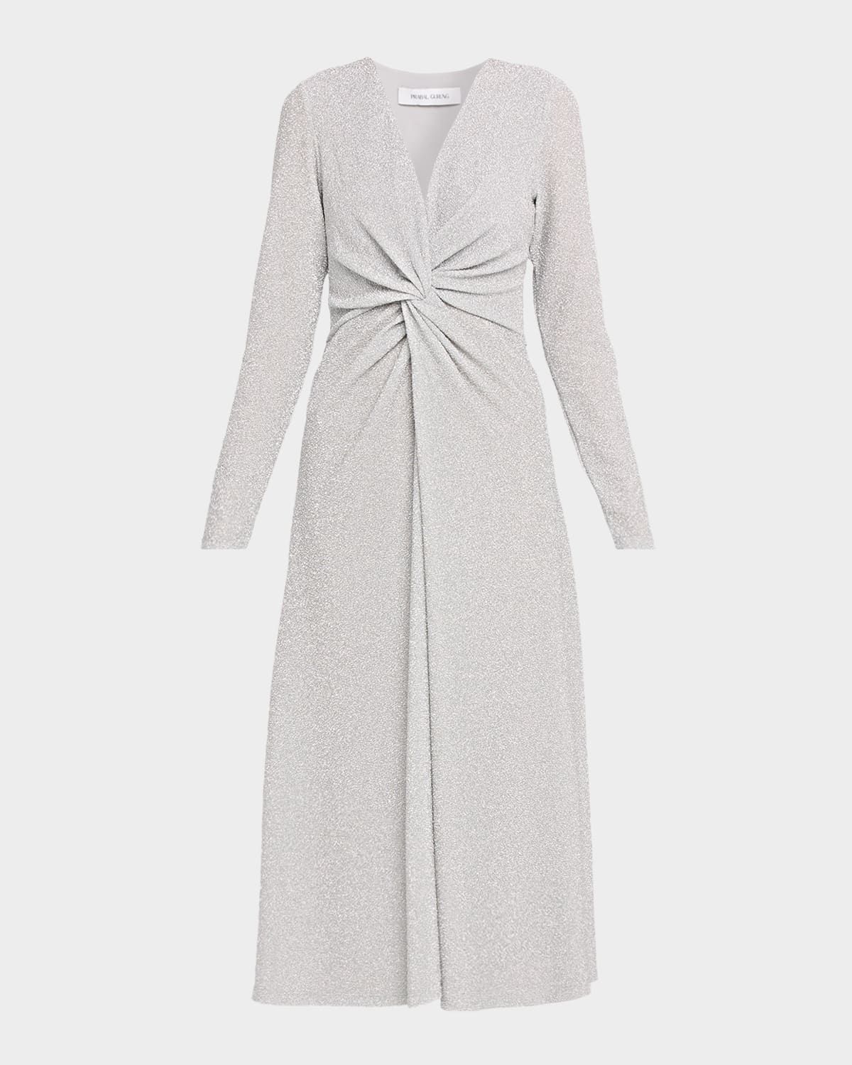 Twist Front Long Sleeve Dress