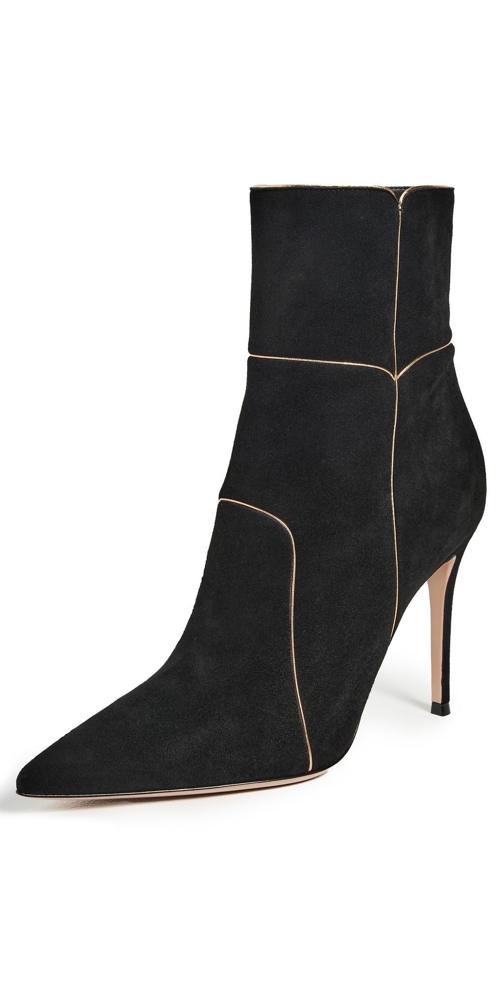 Gianvito Rossi Camoscio Nappa Silk Boots Black/Mekong 37