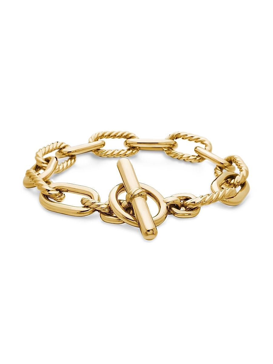 Women's DY Madison Toggle Chain Bracelet in 18K Yellow Gold, 11mm - Gold - Size Medium