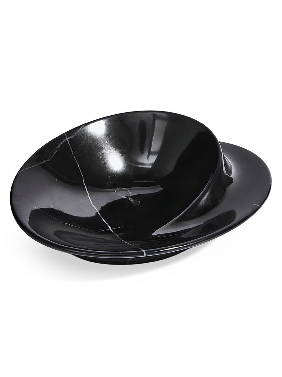 Swirl Marble Bowl - Black