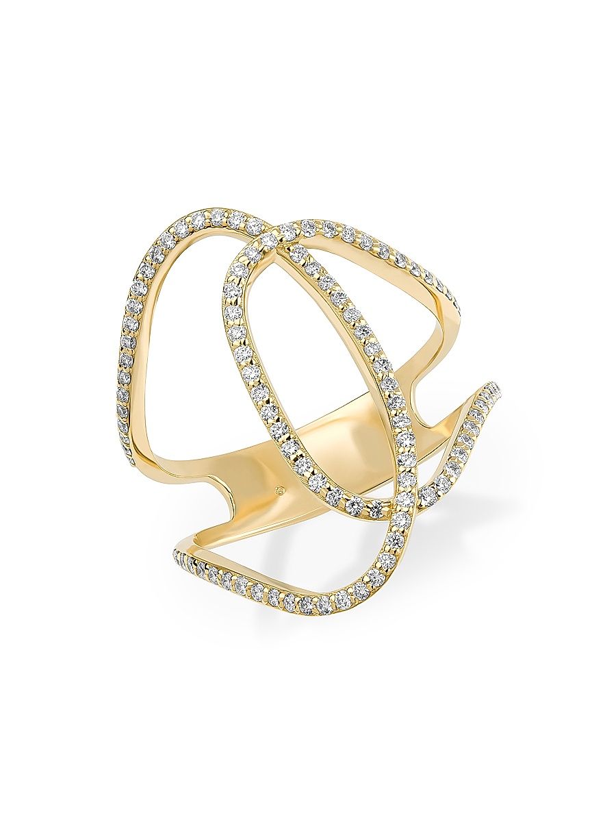 Women's Skinny Illuminating 14K Yellow Gold & 0.49 TCW Diamond Ring - Yellow Gold - Size 7