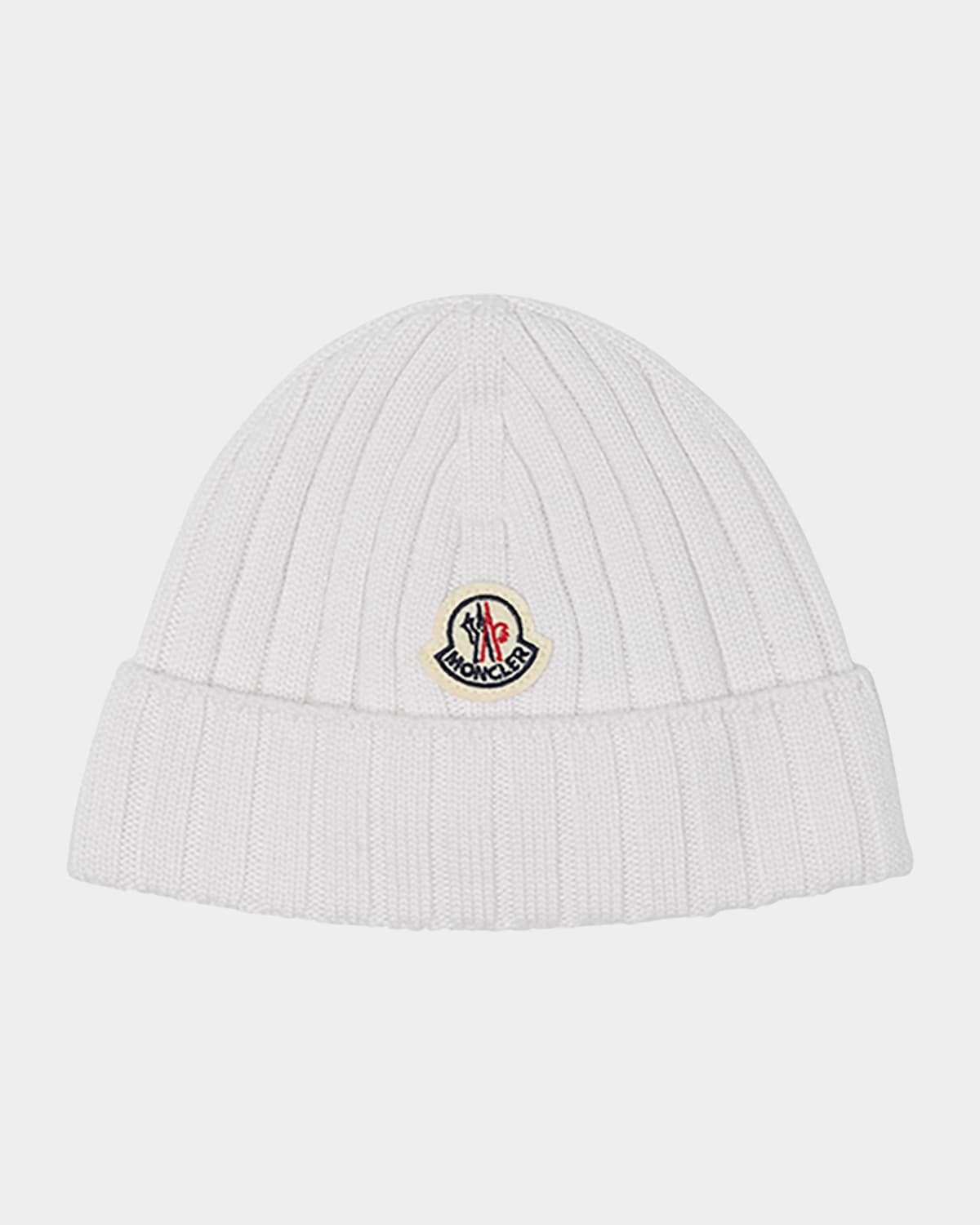 Girl & apos;s Logo Ribbed Wool Beanie