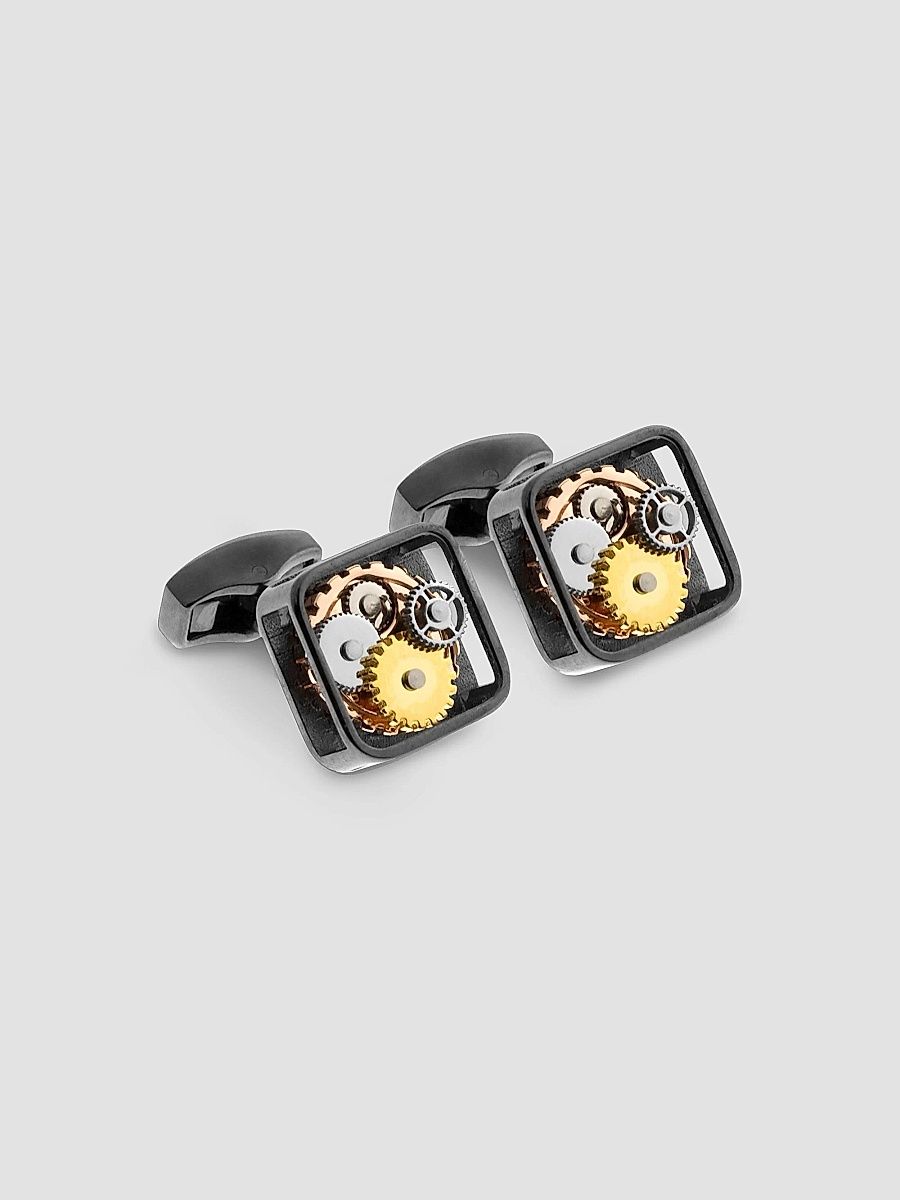 Tateossian Men's Gear Cuff Links - Gunmetal