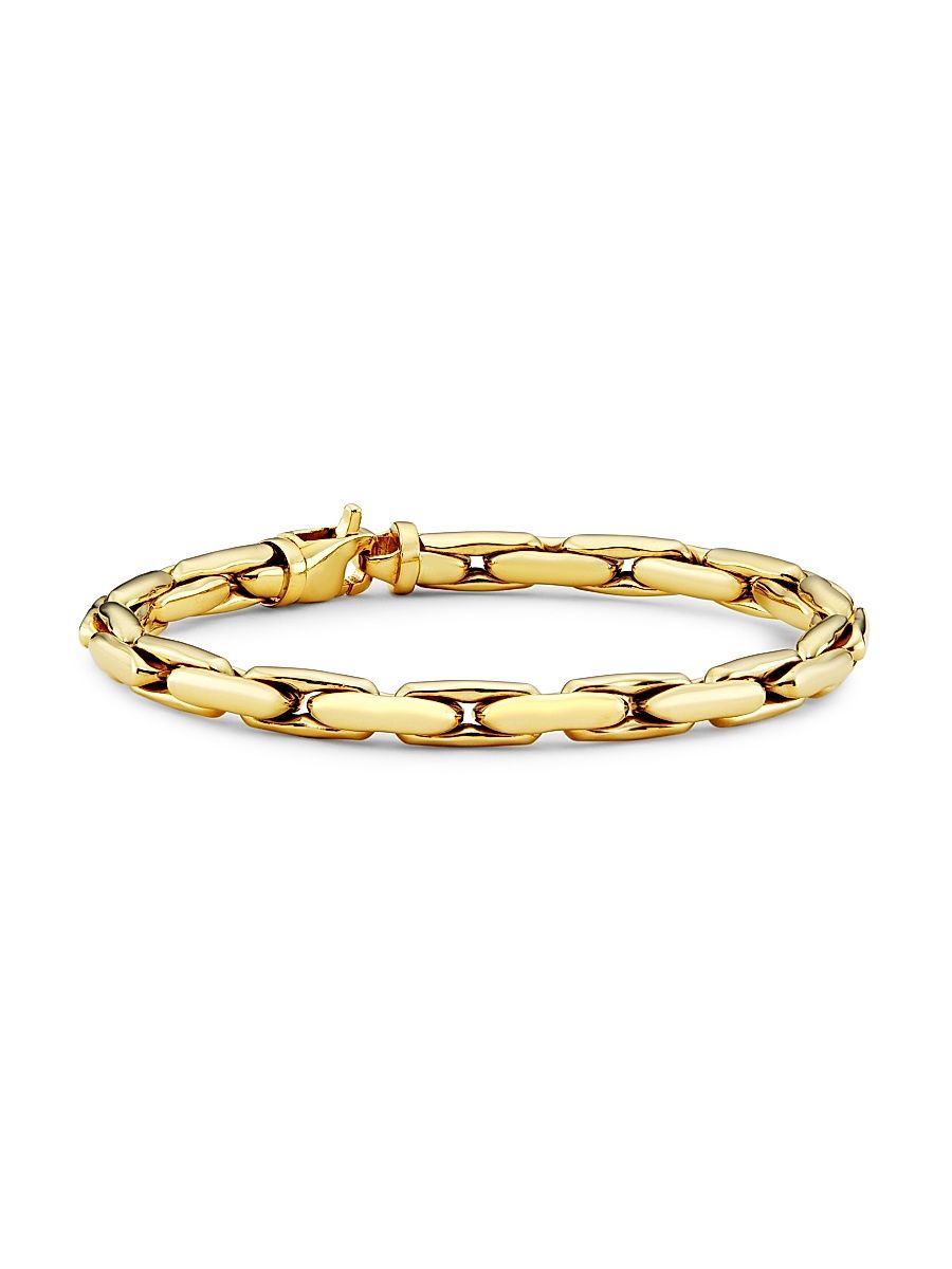 Women's 14K Yellow Gold Fancy-Link Chain Bracelet - Gold