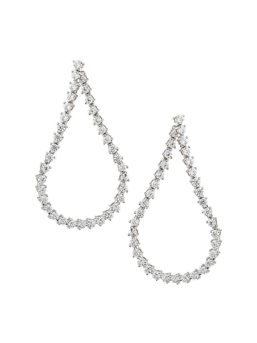 Women's Sophia Sterling Silver & Cubic Zirconia Earrings - Silver