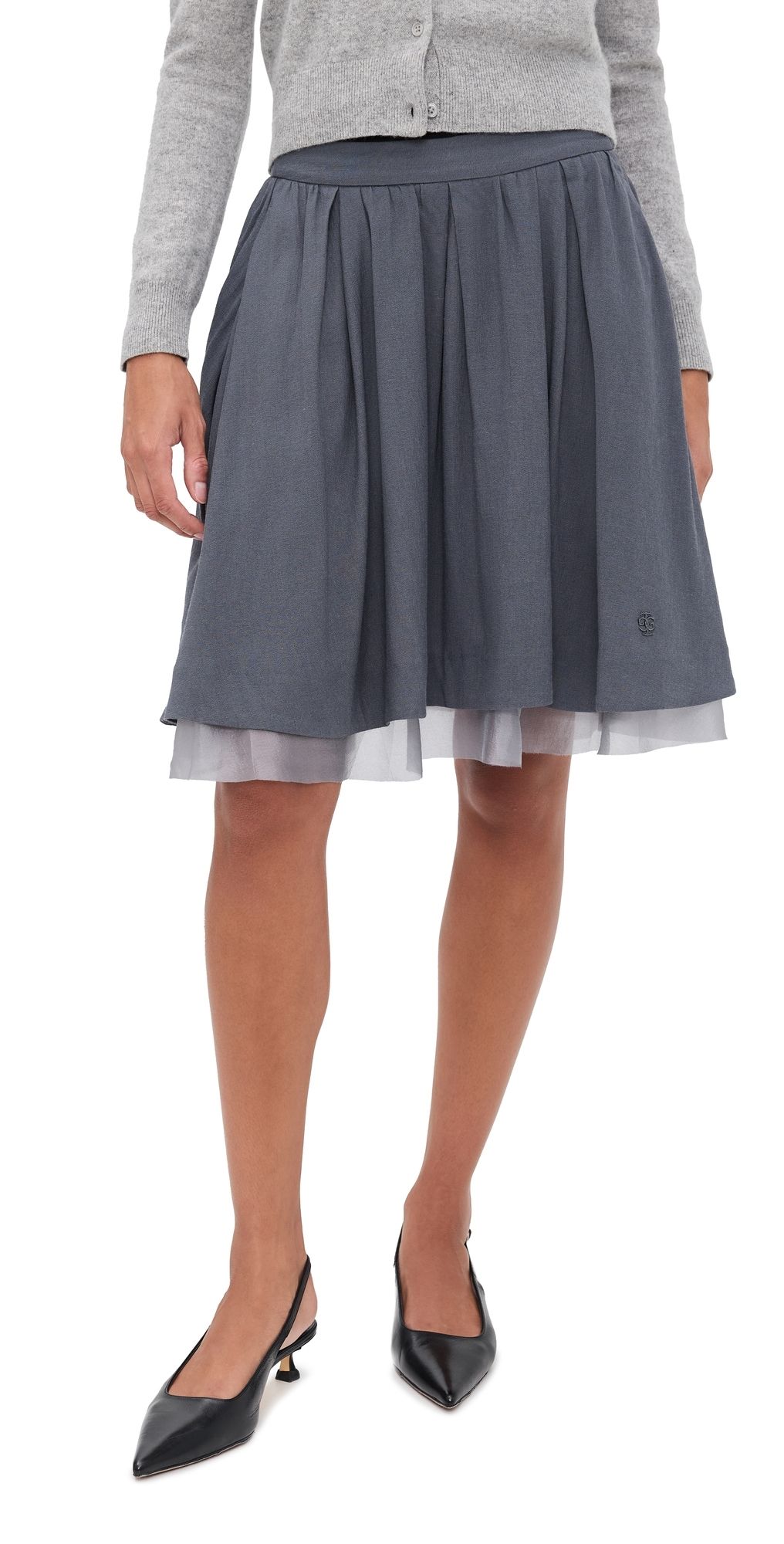 The Garment Andrea Midi Skirt Charcoal 12