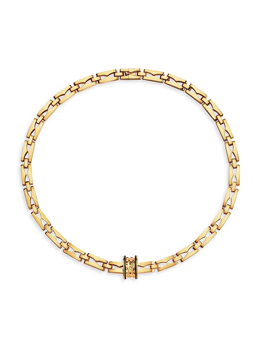 B. zero1 18K Yellow Gold & Ceramic Pendant Necklace - Yellow Gold - Size 15