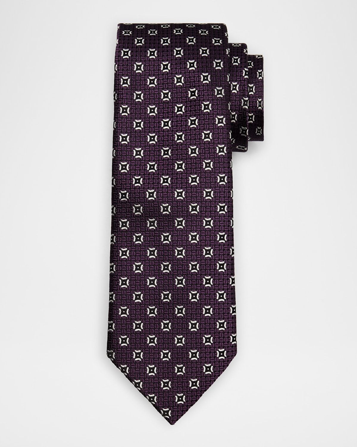 Men & apos;s Woven Medallion Silk Tie