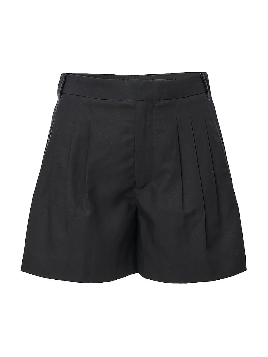 Women's Chappell Linen Shorts - Black - Size 16