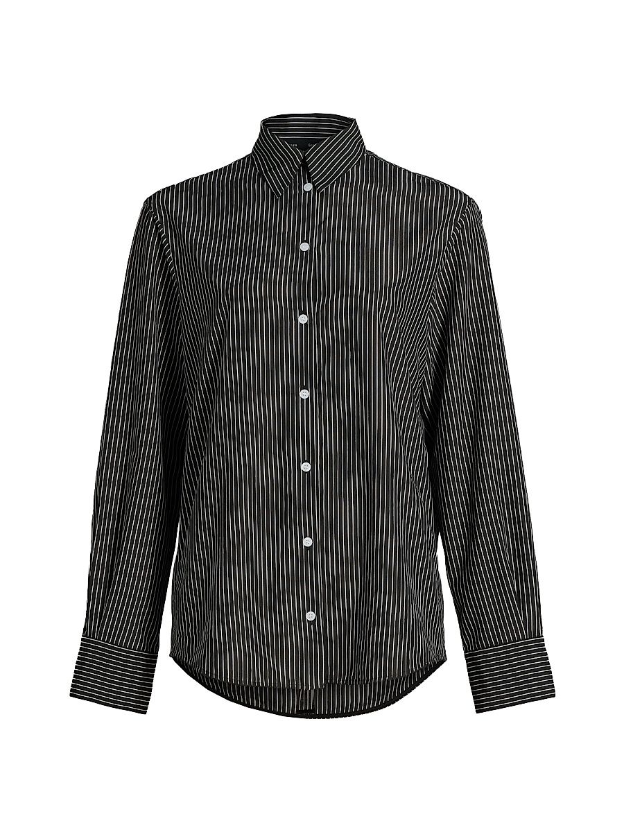 Women's Lynsey Striped Shirt - Black White - Size 10