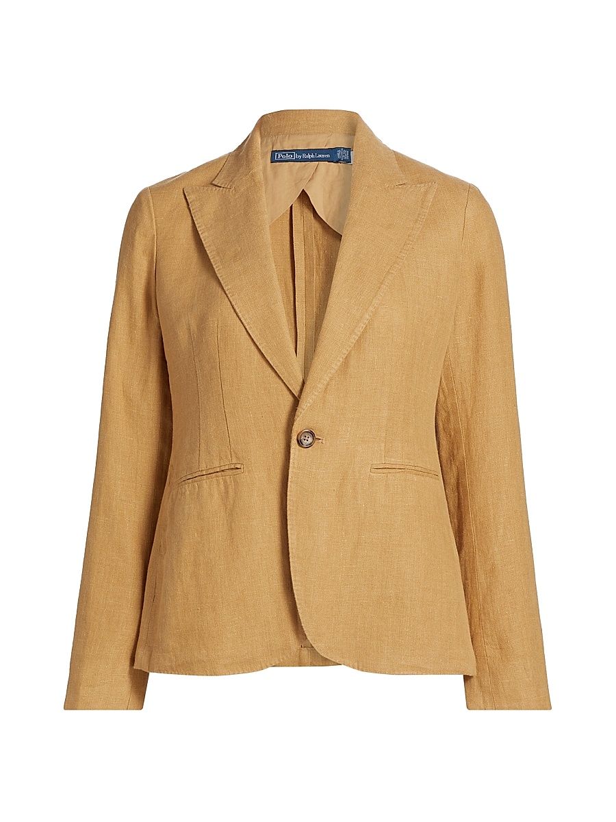 Women's Linen Tapered Blazer - Sand Dune - Size 8