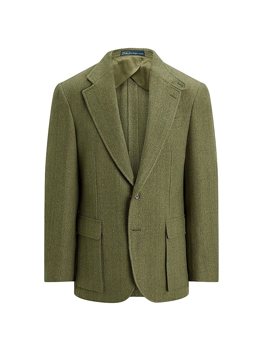 Men's The RL67 Textured Tweed Jacket - Dusty Sage Multi - Size 40
