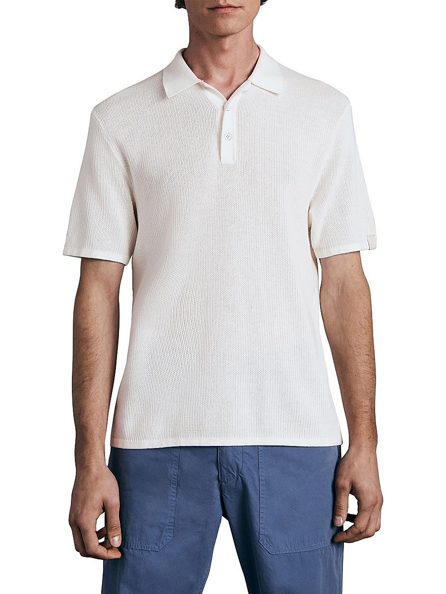 Men's Harvey Knit Polo Shirt - Ivory - Size XL