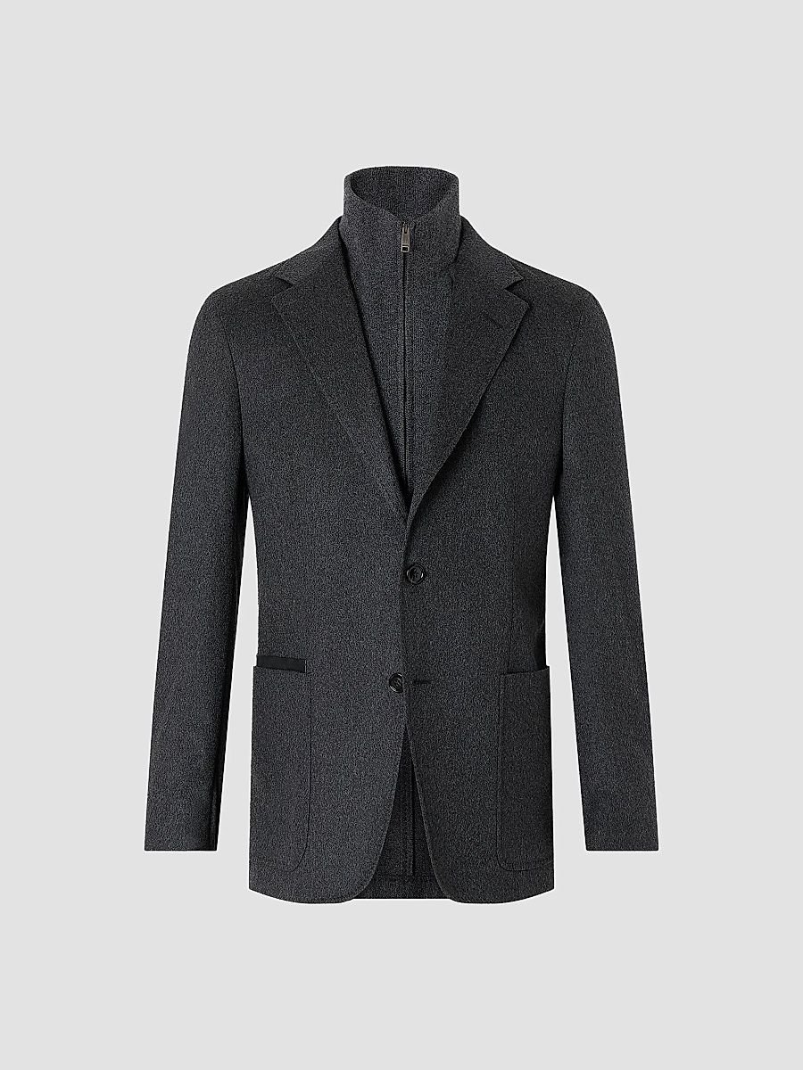 ZEGNA Men's Oasi Cashmere Jacket - Dark Grey - Size 50