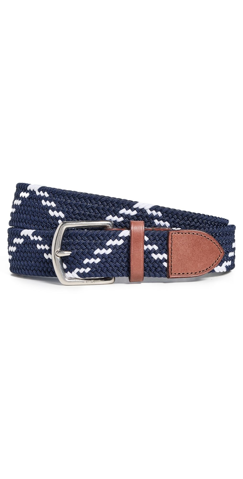 RLX Ralph Lauren Braided Belt Navy/White 34