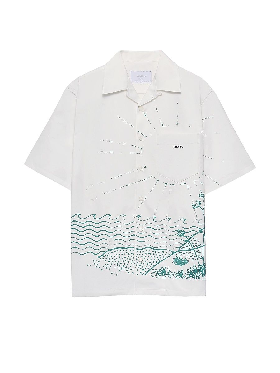 Men's Cotton Bowling Shirt - Green - Size XXXL