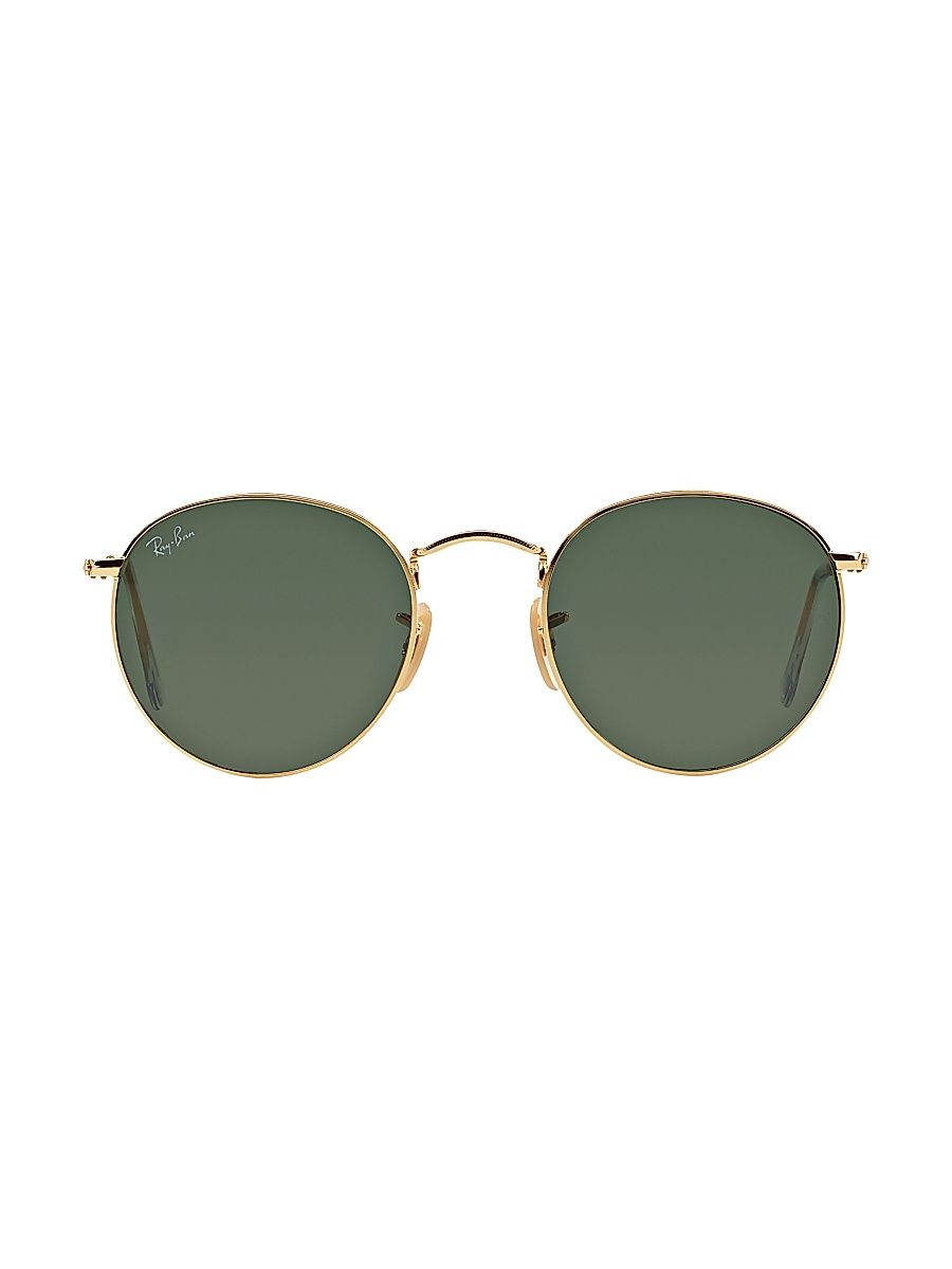 Women's RB3447 53MM Round Sunglasses - Gold Green