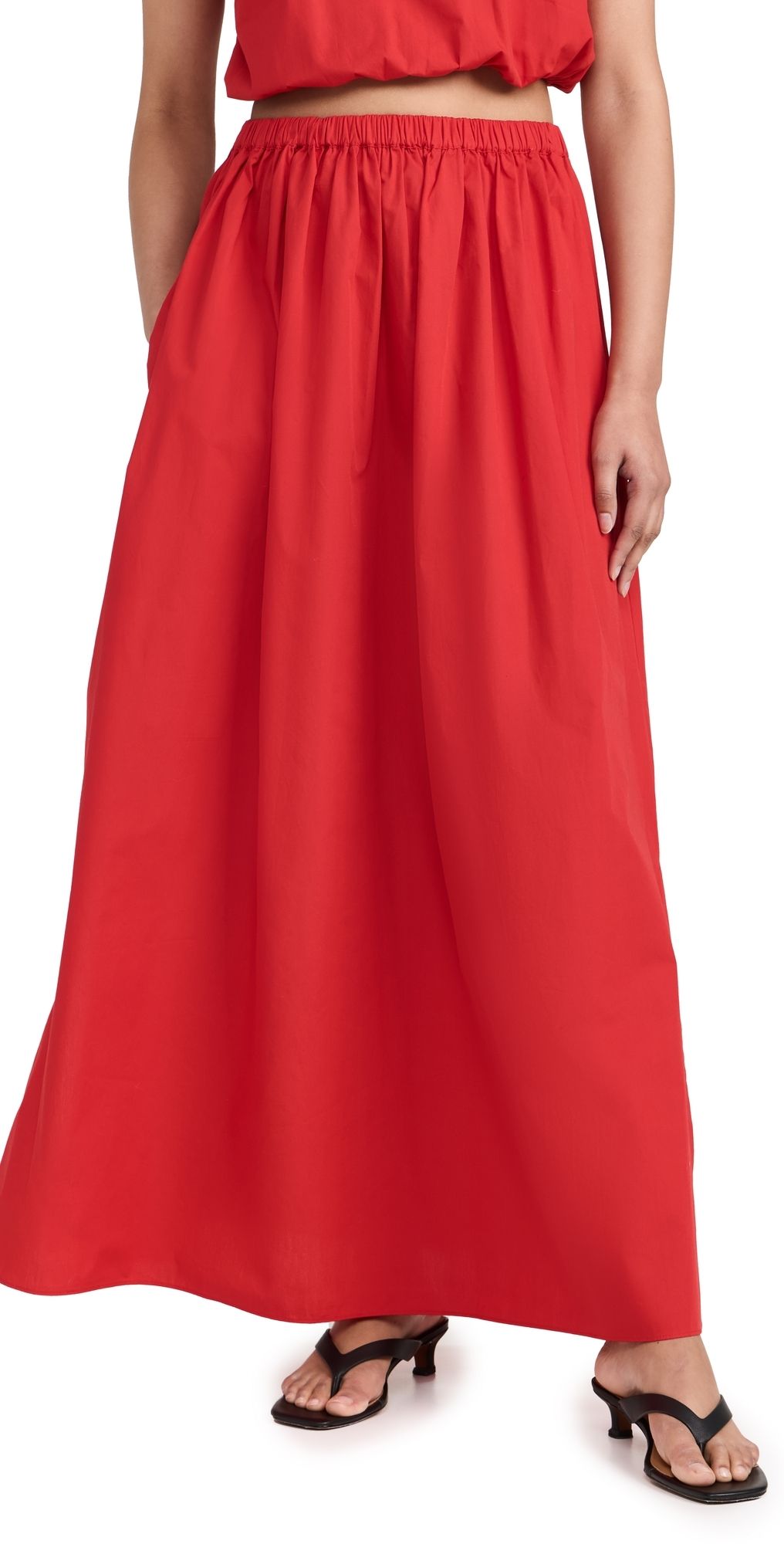 Playa Lucila Maxi Skirt Red L
