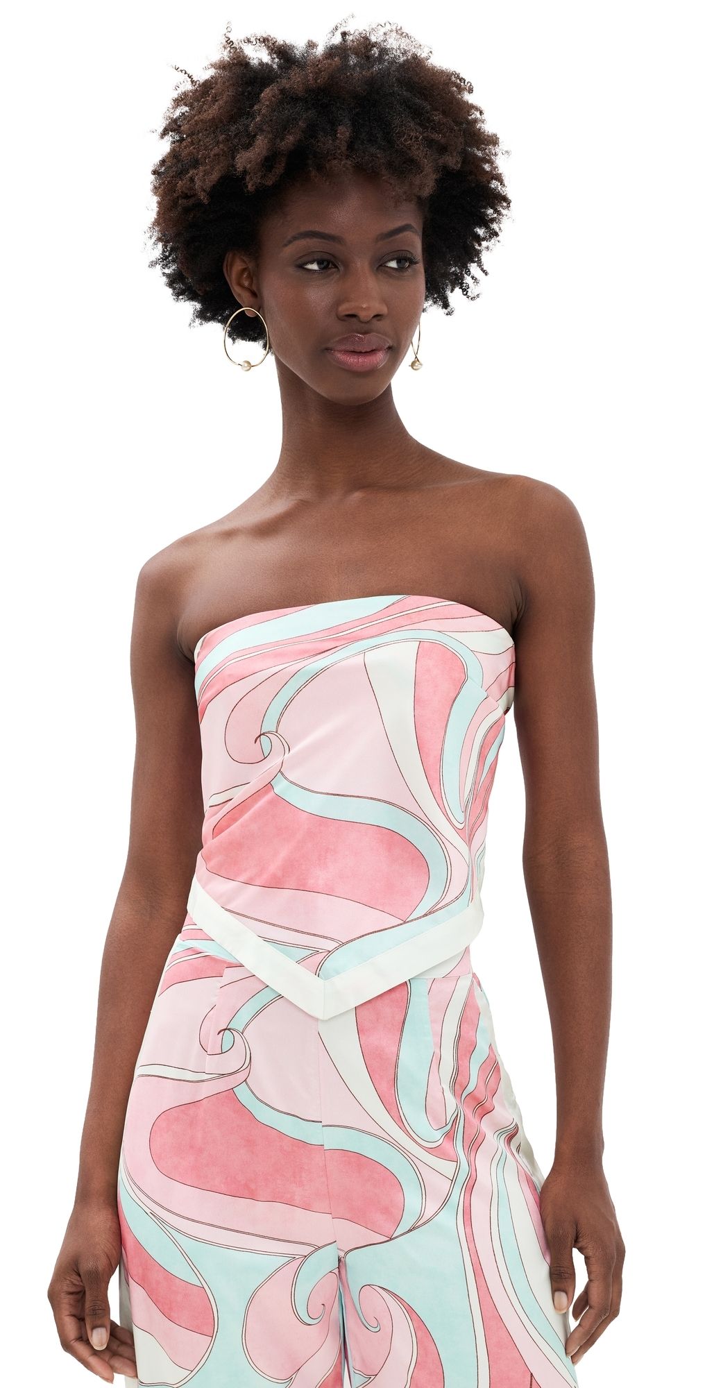 Runaway the Label Milani Satin Scarf Top Camino Pink M