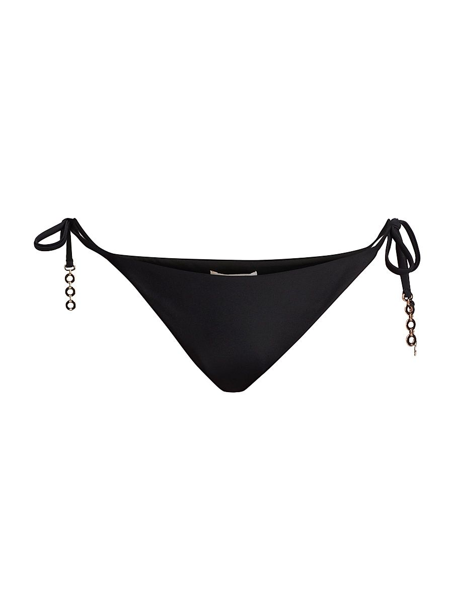 Women's Heather Side Tie Bikini Bottom - Black - Size XL