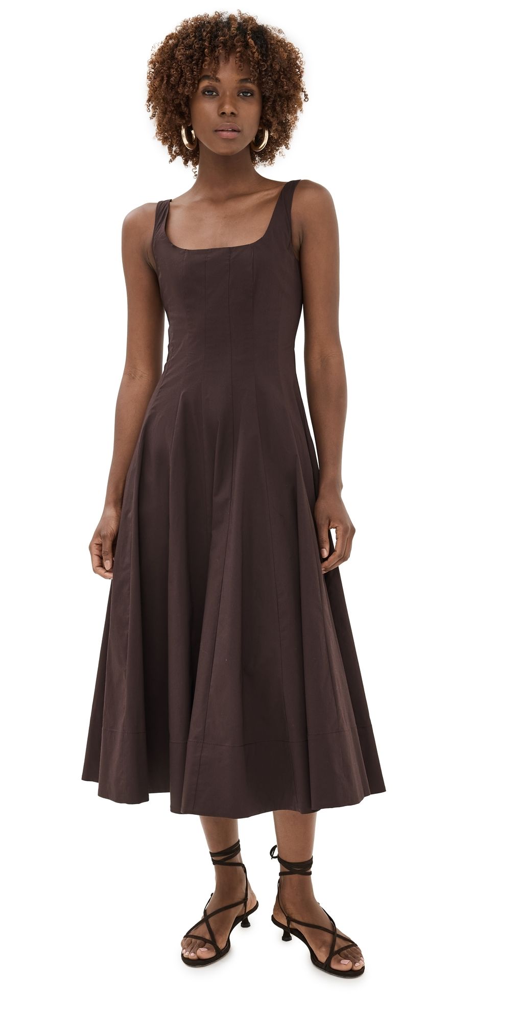 STAUD Wells Dress Earth 16