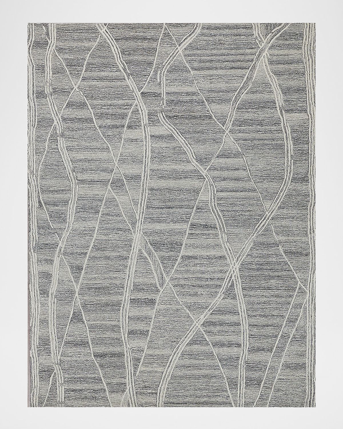 Tangiers Hand-Tufted Gray/Ivory Rug