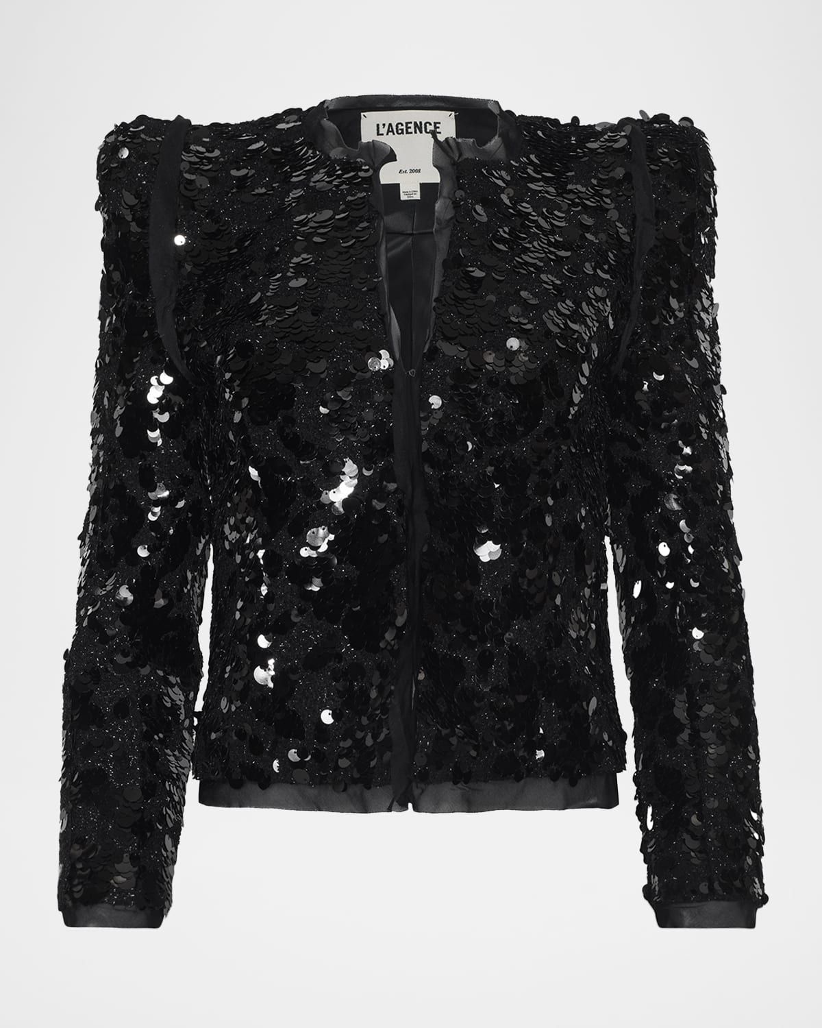 Shai Sequined Metallic Tweed Jacket