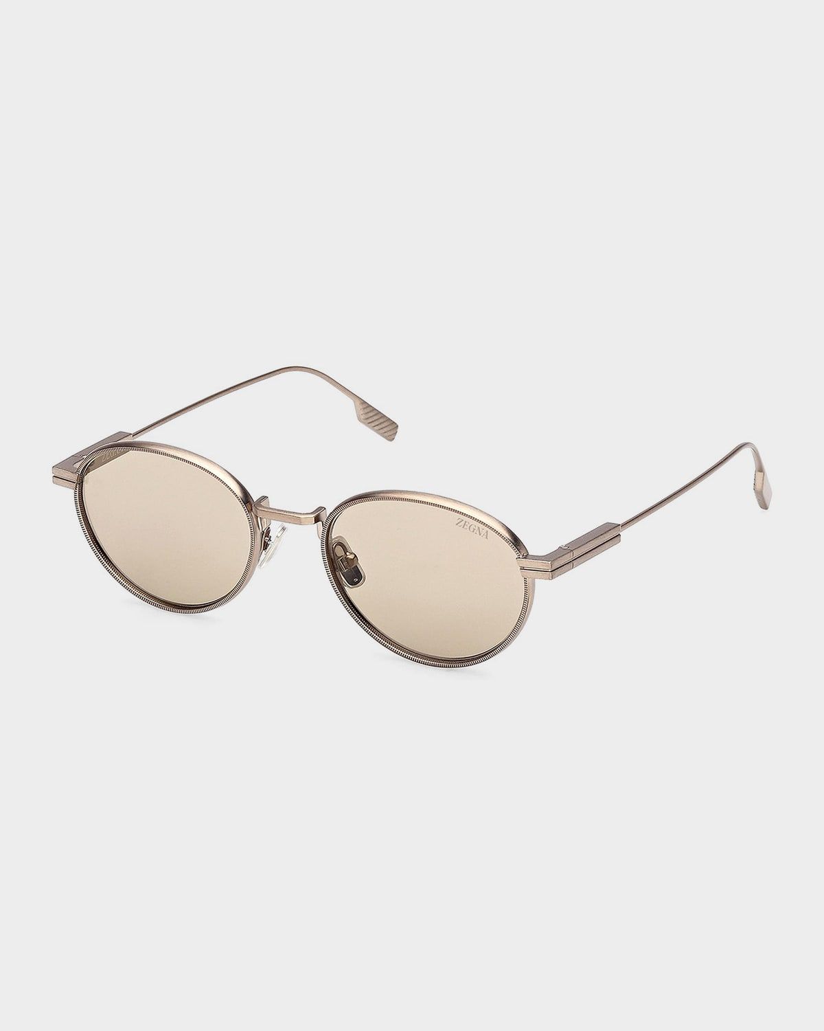 52mm Acetate & Metal Round Sunglasses