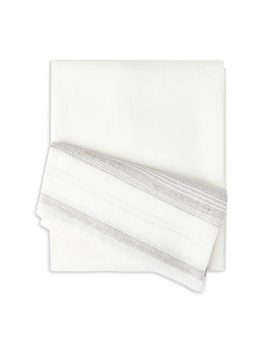 Men's Embroidered Linen Scarf - Panama