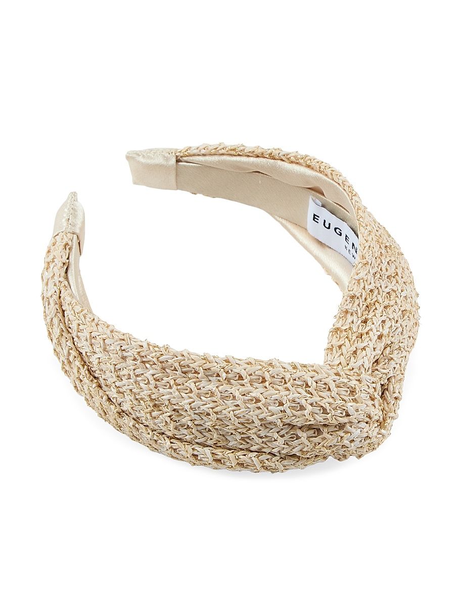 Women's Timeless Trish Straw Headband - Cream Gold