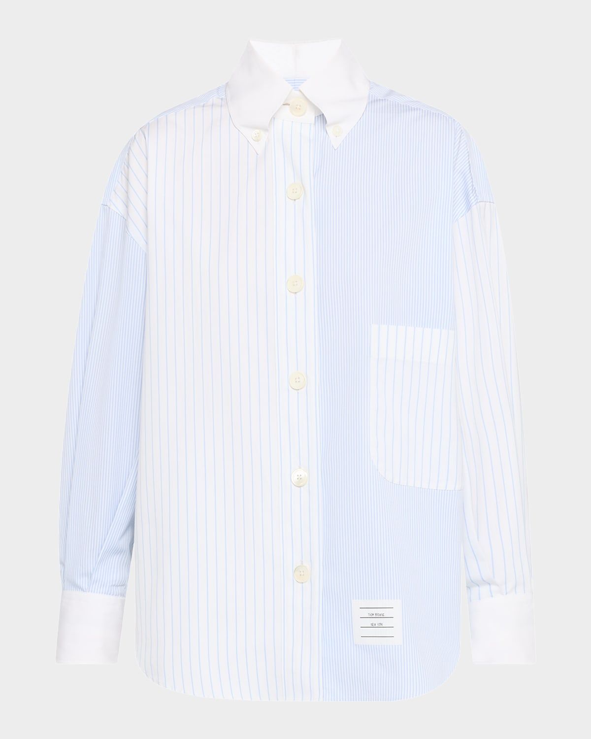 Fun Mix Micro Striped Poplin Oversized Shirt
