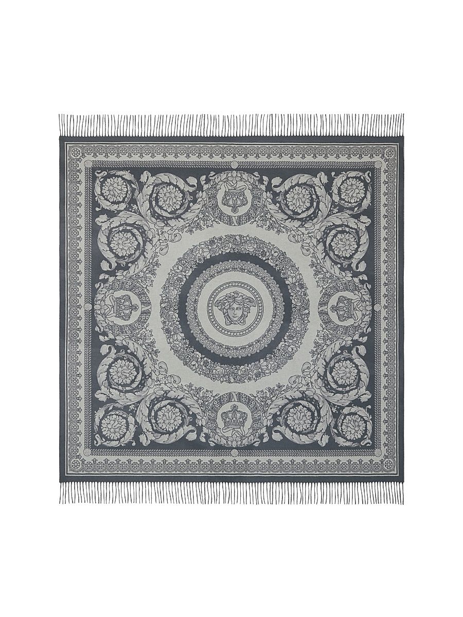 Crete De Fleur Plaid Blankets - Silver