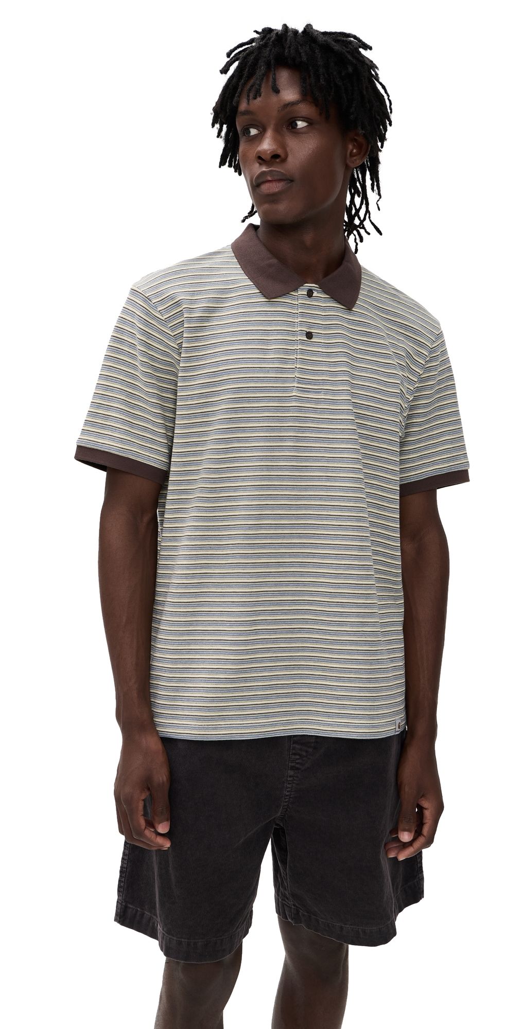 Carhartt WIP Short Sleeve Dion Polo Dion Stripe/Wax M