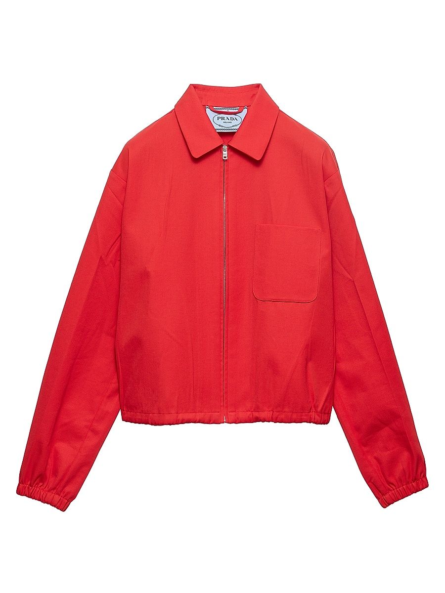 Women's Gabardine Blouson Jacket - Red - Size 10